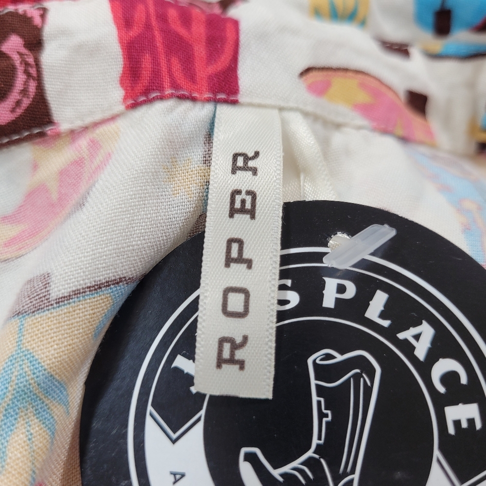 ROPER Colorful Boot Print Button-Up Shirt - Picture 12 of 12